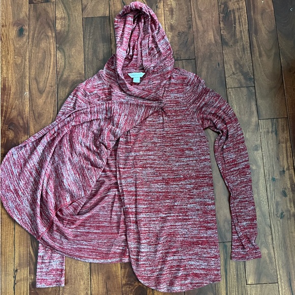 Christopher & Banks hooded open front sweatshirt - Picture 3 of 5